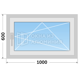Поворотное окно алюминиевое холодное AL-619